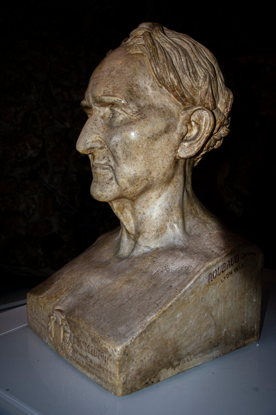 Il conte che portò l'omeopatia in Francia torna a Guardia: la Pro Loco dona al Comune il busto di Sebastiano Guidi Busto di Sebastiano Guidi visto di profilo